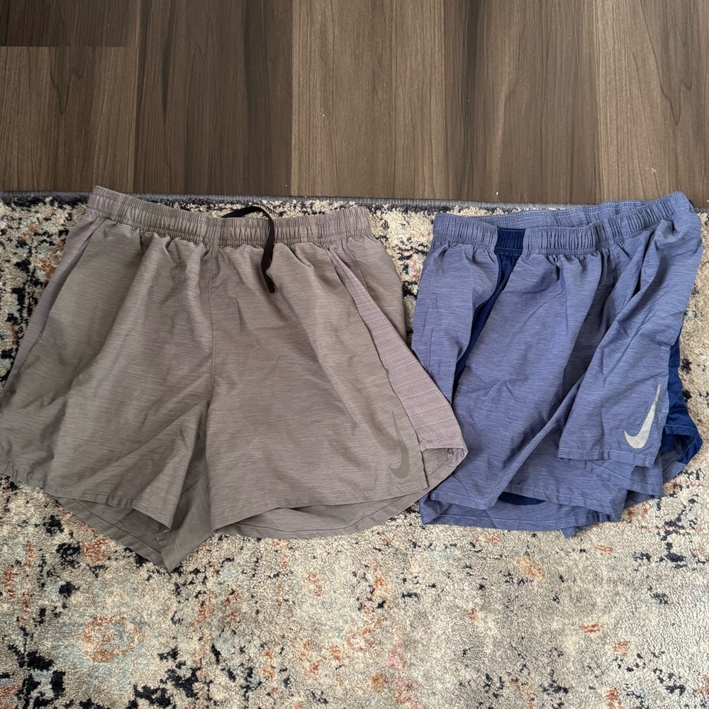 Nike Men's Athletic Shorts Gray and Blue